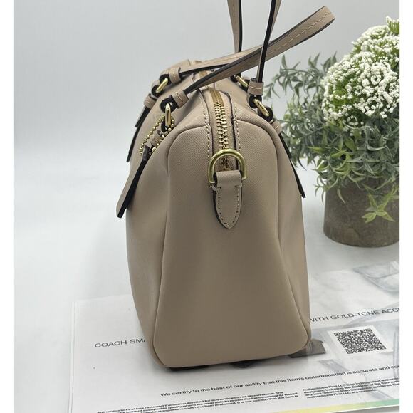 Coach F50430 Authenticated Bennett Mini Satchel,‎ Beige Sand Top Handle Bag - Picture 5 of 15